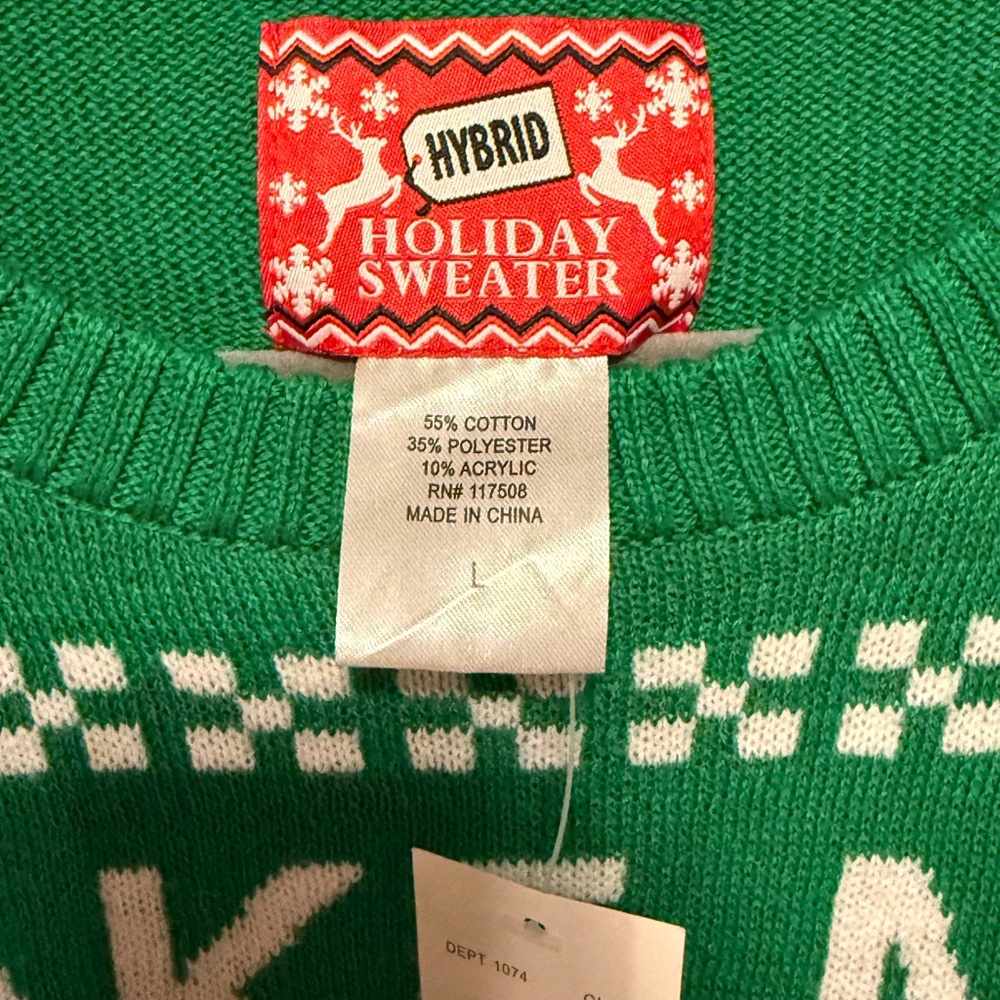 NWT Take Me Gnome Tonight Ugly Christmas Sweater Gnome Beer Funny Holiday‎ Green - Picture 3 of 8